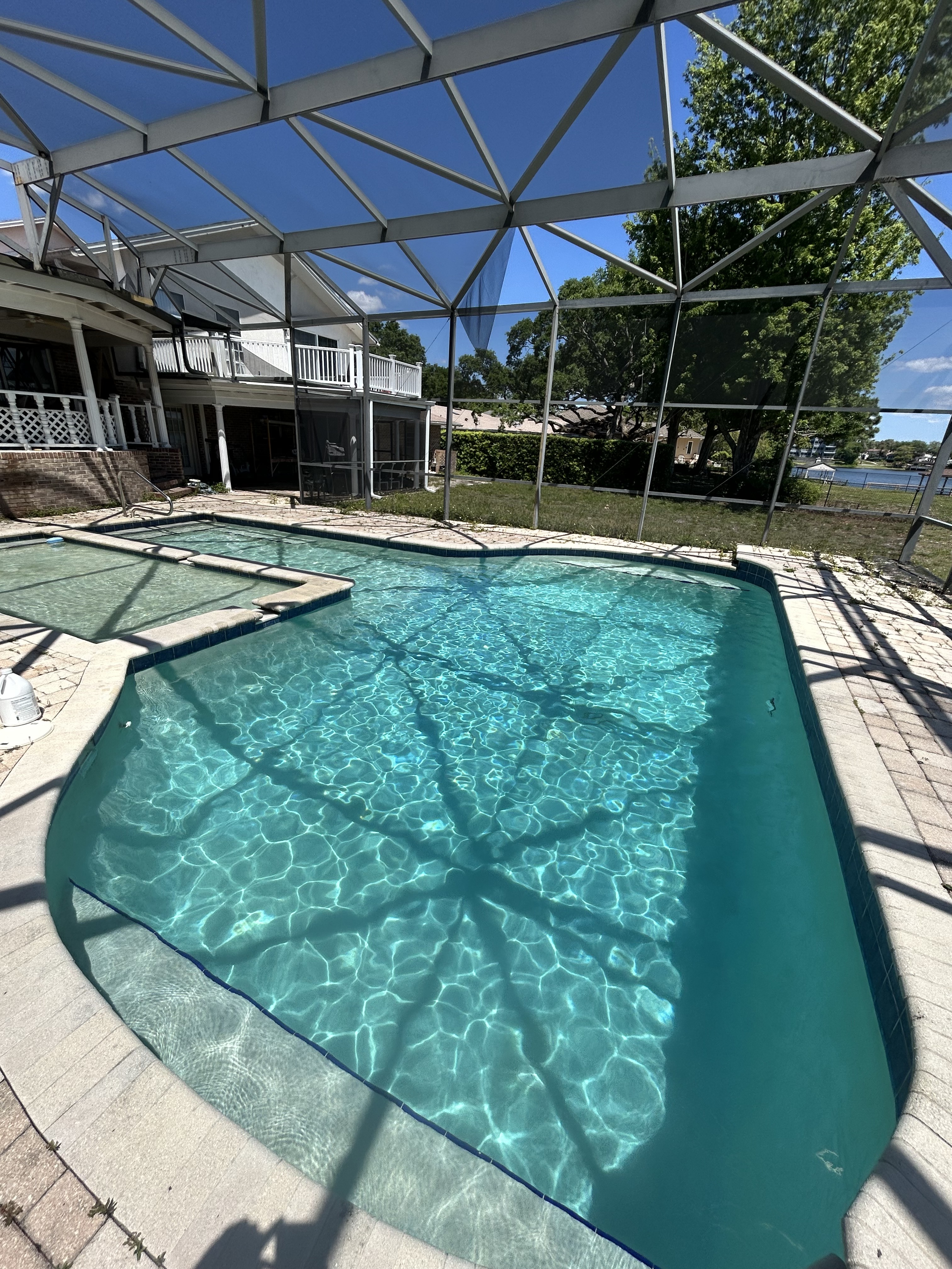 Crystal clear geometric pool