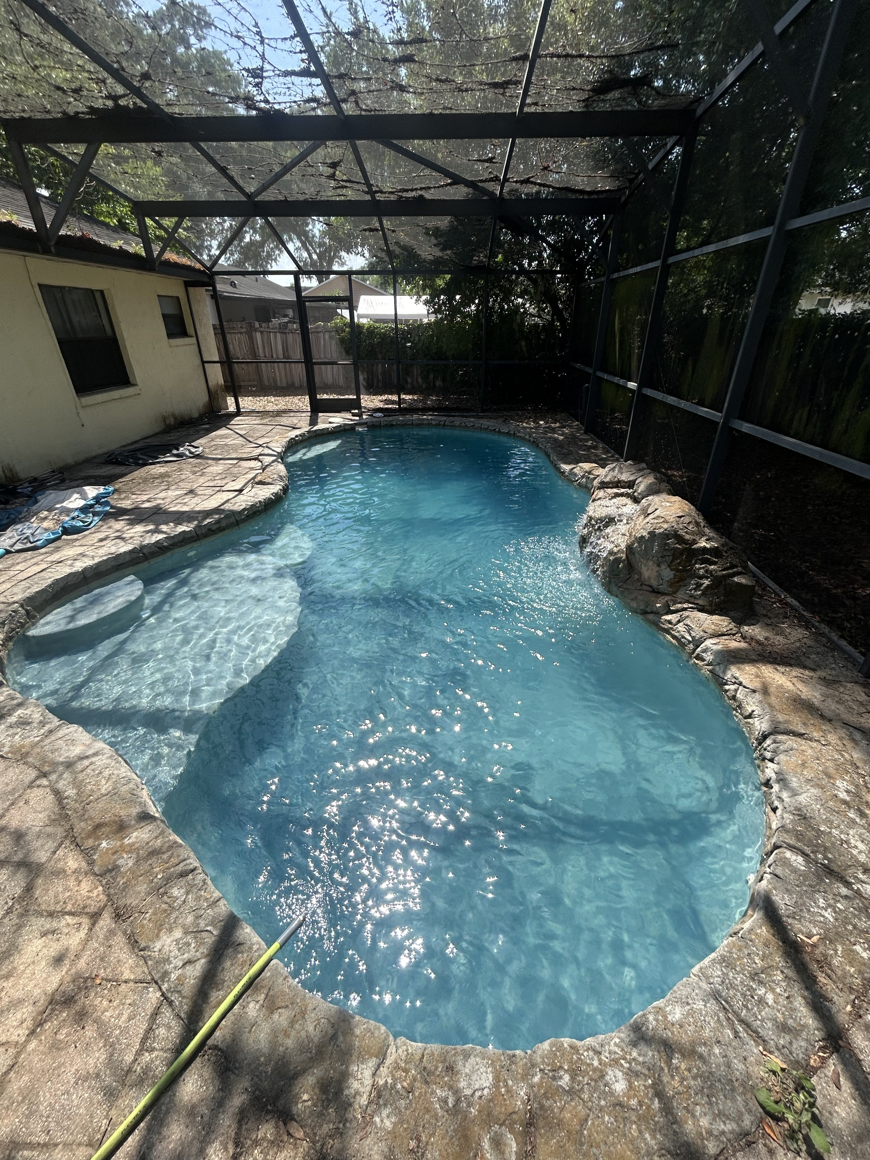 Pool after green to clean service