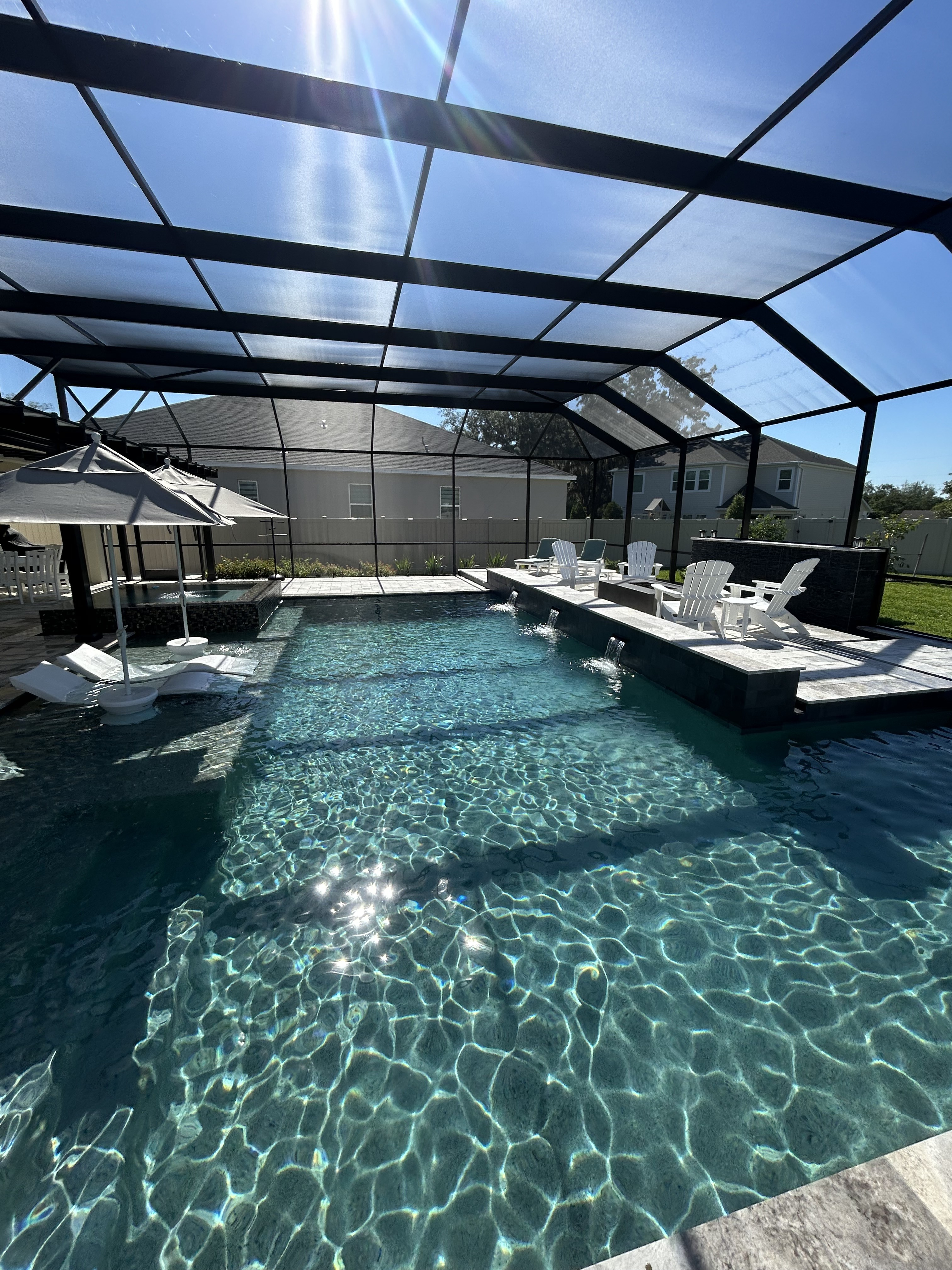 Chemical balancing — crystal clear pool